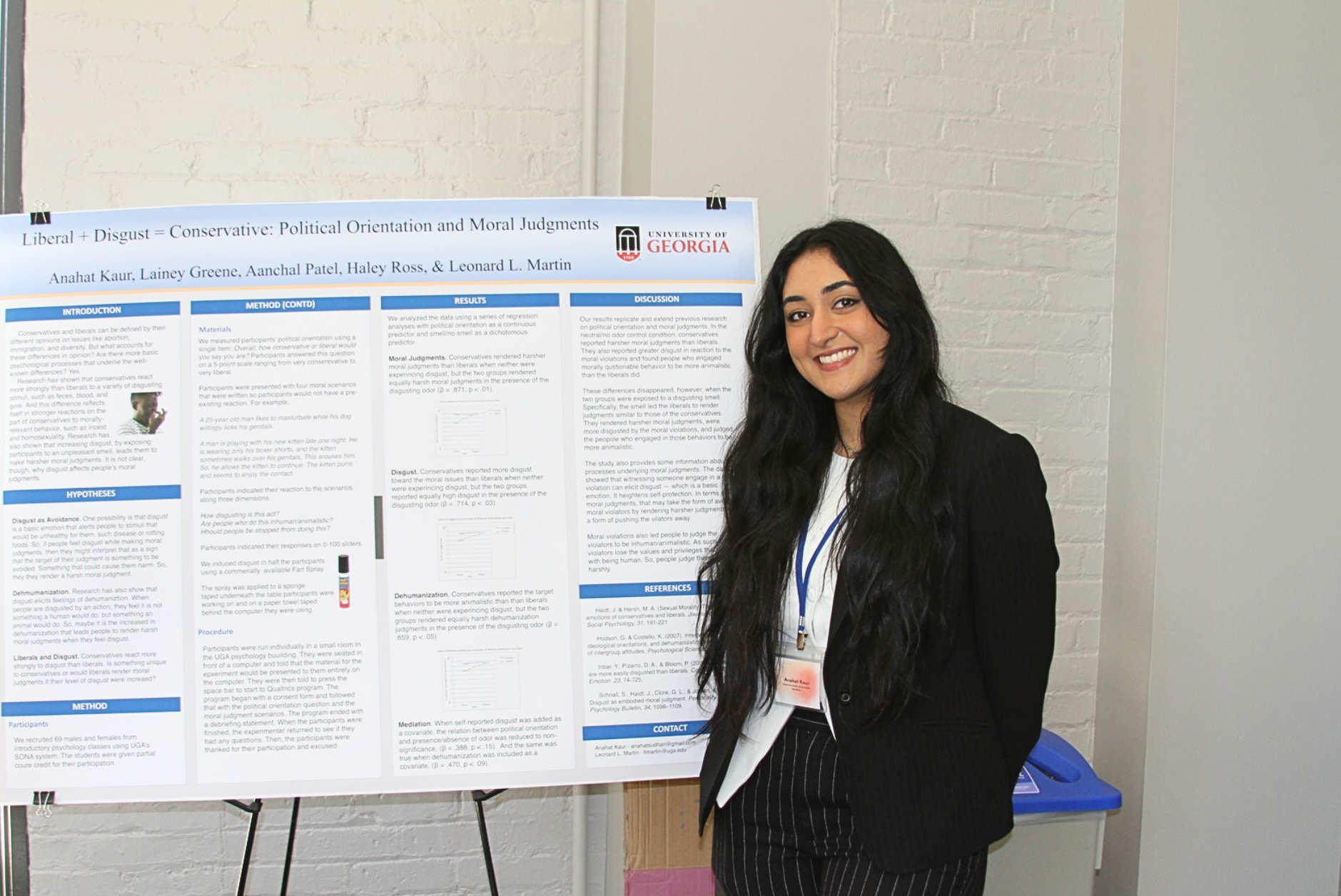 photo of woman with poster