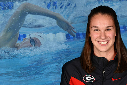 portrait with swimmer