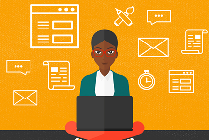 student computer illustration