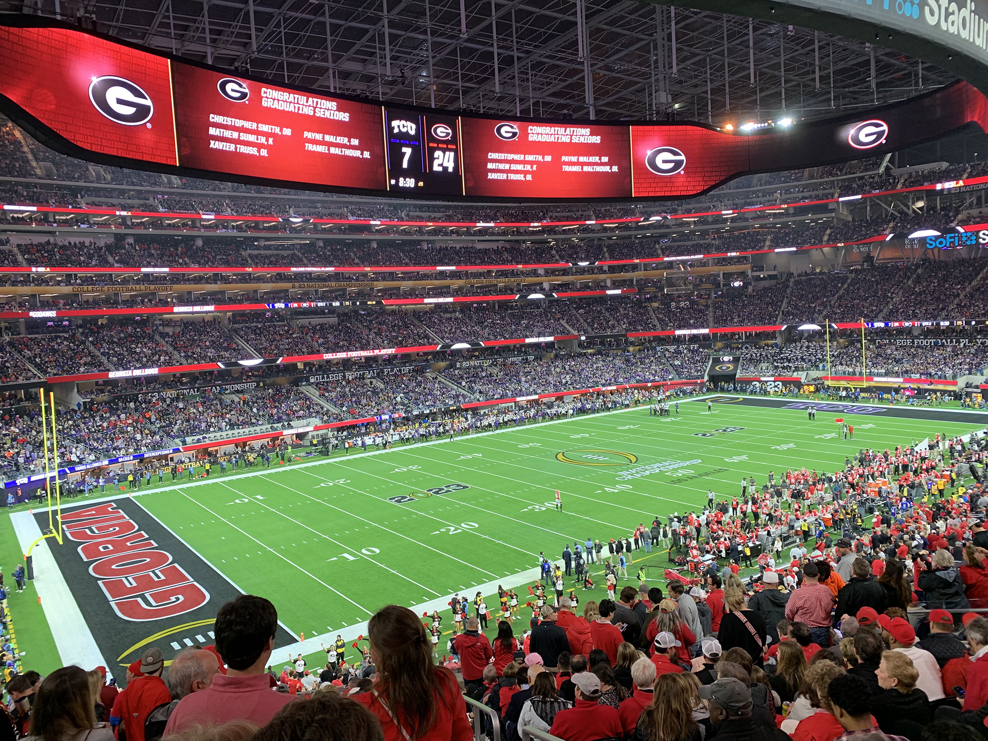 photo of stadium, people during sporting event