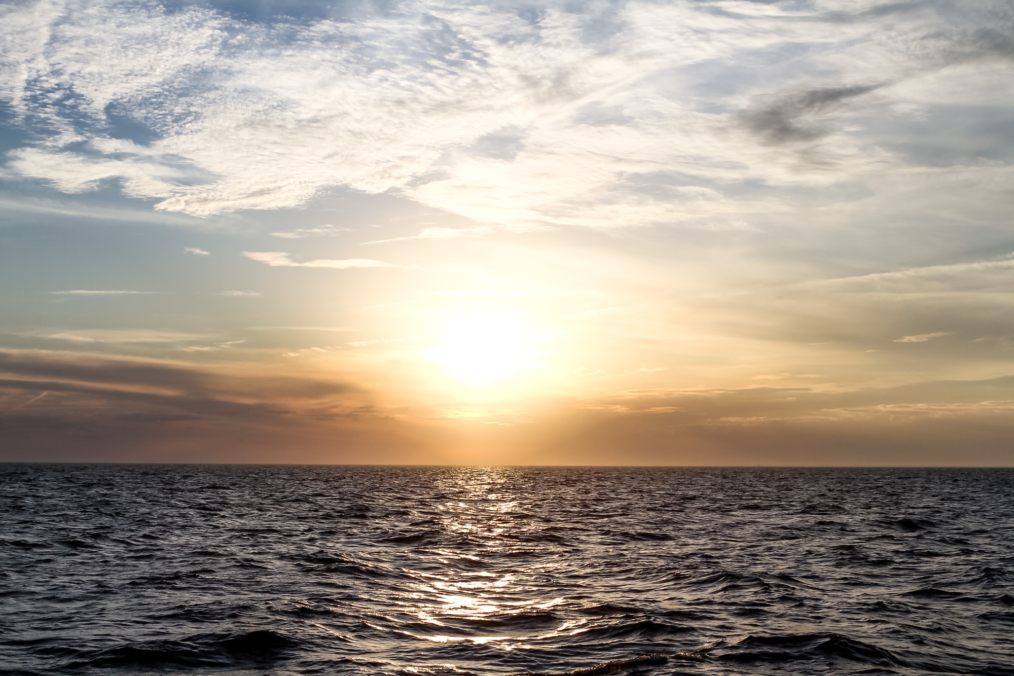 photo of sunset on ocean