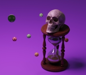 photo of hour glass with skill