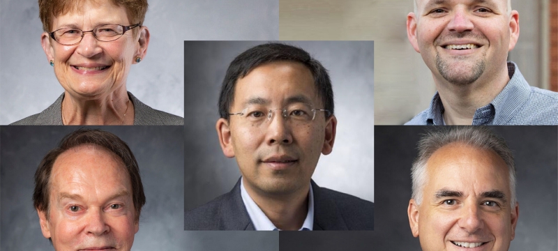 composite photo five headshots of people