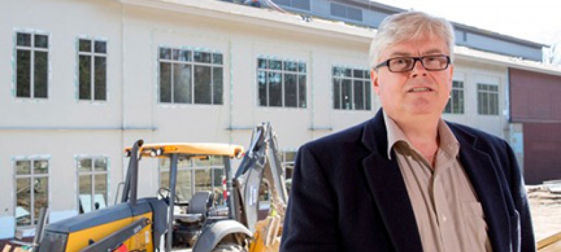 man with construction site