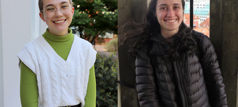 side-by-side photos of two women