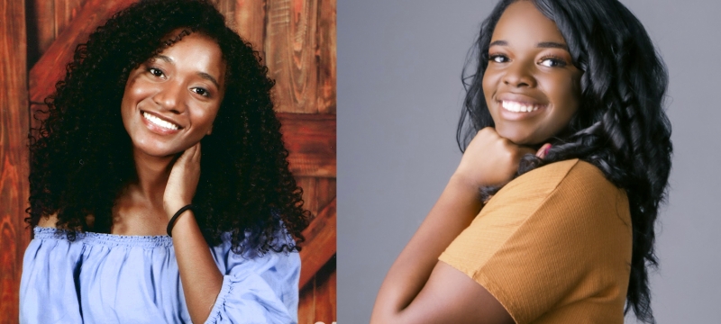 side by side photos of two women