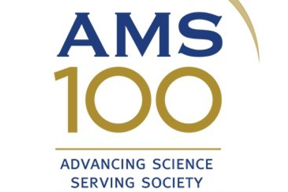 AMS logo in blue letters and gold numbers